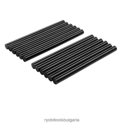 аксесоари бг RYOBI 12 бр. универсални черни лепилни пръчици в пълен размер 6HNVZ2751