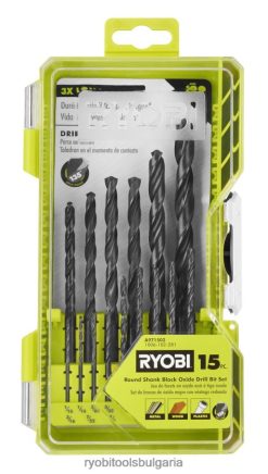аксесоари бг RYOBI 15 бр. комплект свредла от черен оксид с кръгла дръжка 6HNVZ2786