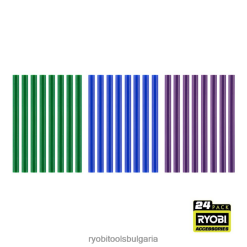 аксесоари бг RYOBI 24 бр. мини готини цветни лепилни пръчици 6HNVZ2746