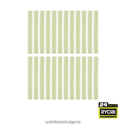 аксесоари бг RYOBI 24 бр. светещи в тъмното лепилни пръчки в пълен размер 6HNVZ2745