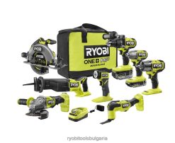 електрически инструменти бг RYOBI 18v безчетков комбиниран комплект с 8 инструмента 6HNVZ2870