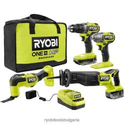 електрически инструменти бг RYOBI 18v един+комбиниран комплект с 4 инструмента 6HNVZ2873