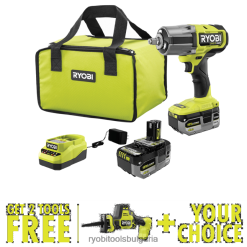 електрически инструменти бг RYOBI 18v one+ hp безчетков 4-режимен 1/2 комплект ударни ключове с висок въртящ момент с безплатен 18v one+ hp компактен безчетков едноръчен саблен трион и безплатен инстр