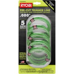 на открито бг RYOBI .080 предварително нарязана спираловидна линия (5 пакета) 6HNVZ2250