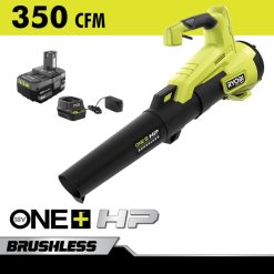 на открито бг RYOBI 18v one+ hp brushless 350 cfm реактивен вентилатор комплект 6HNVZ2315